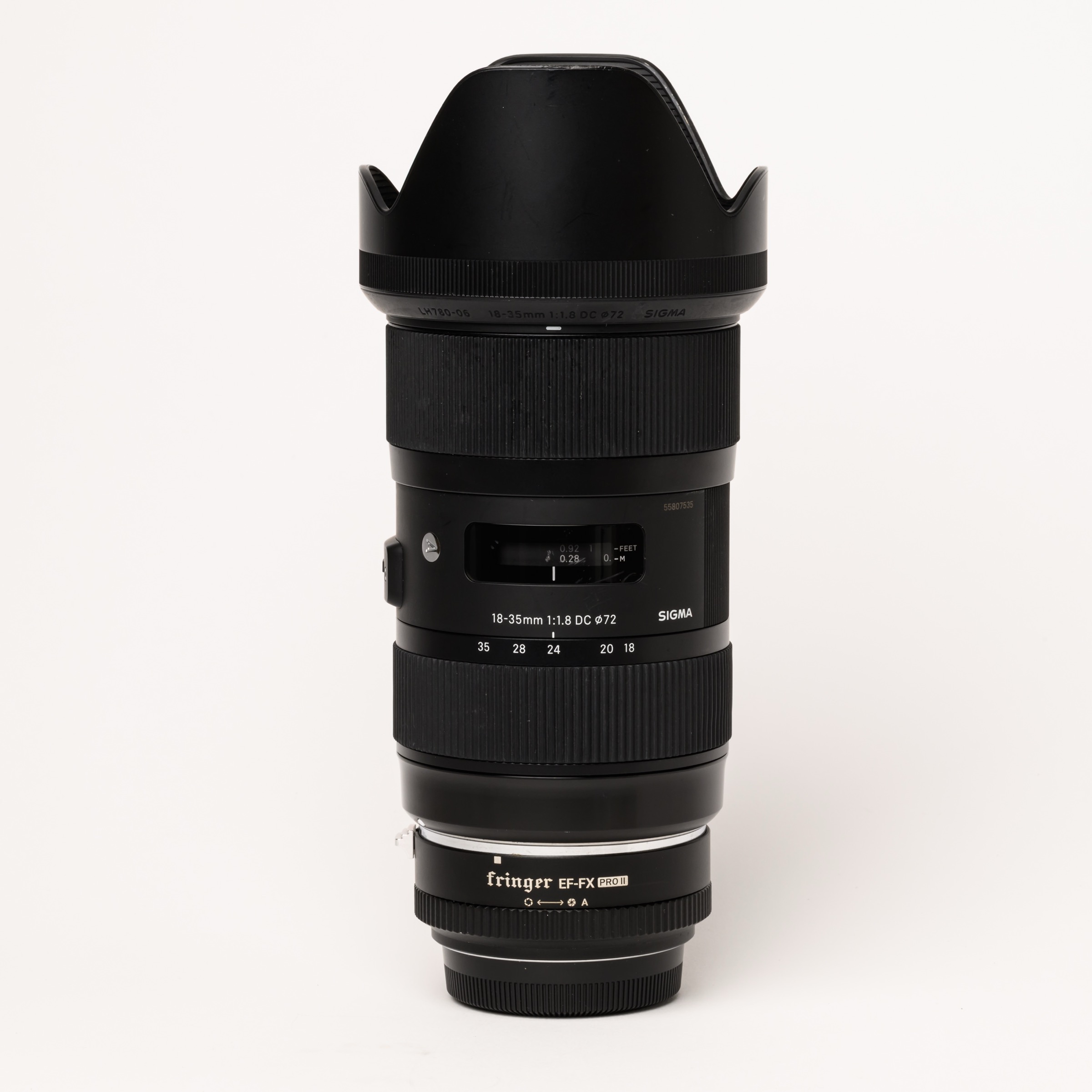 Sigma 18–35mm f1.8 DC HSM Art (Canon EF) + Fringer EF-FX Pro II Adapter — photo 1